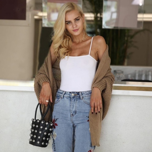 Oversized Batwing Khaki Cardigan Shrug Sweater - Picture 2 of 8